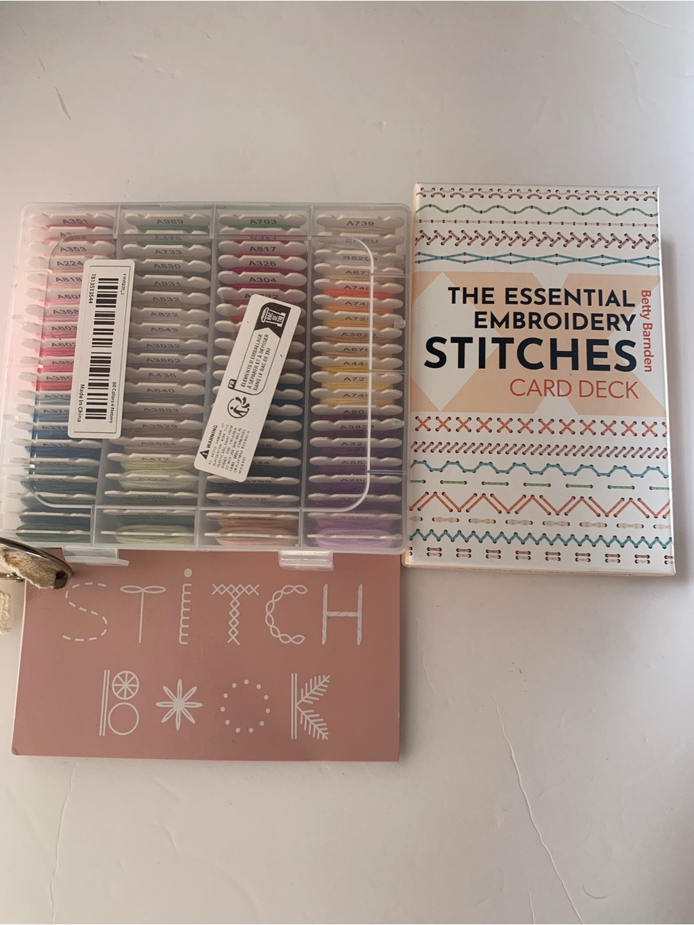 The Essentials Embroidery Stitches Card Deck and Embroidery Thread